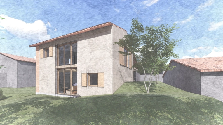 Maison individuelle, Maison de ville, Construction neuve, Plan, Permis de construire