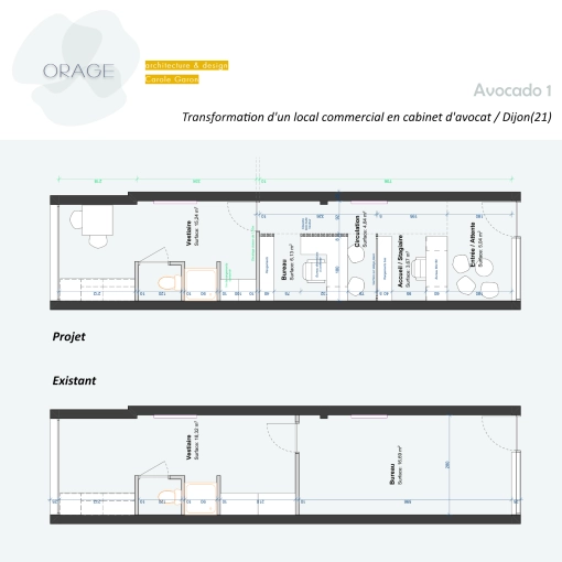 Transformation, Bâtiment professionnel, Bureau, Architecture d’intérieur, Plan, Déclaration de travaux