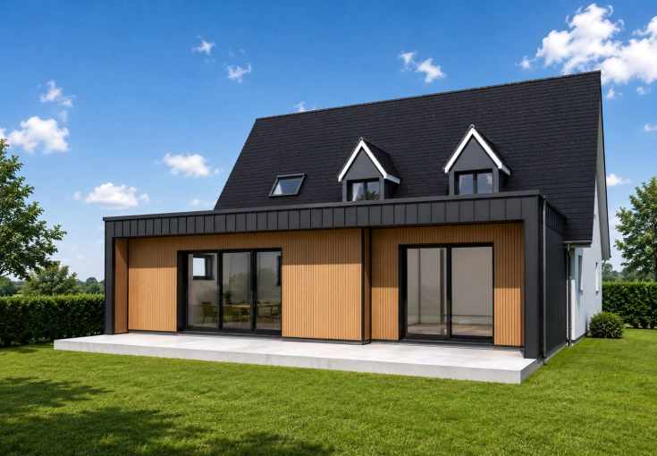 Maison individuelle, Extension, Plan, Permis de construire