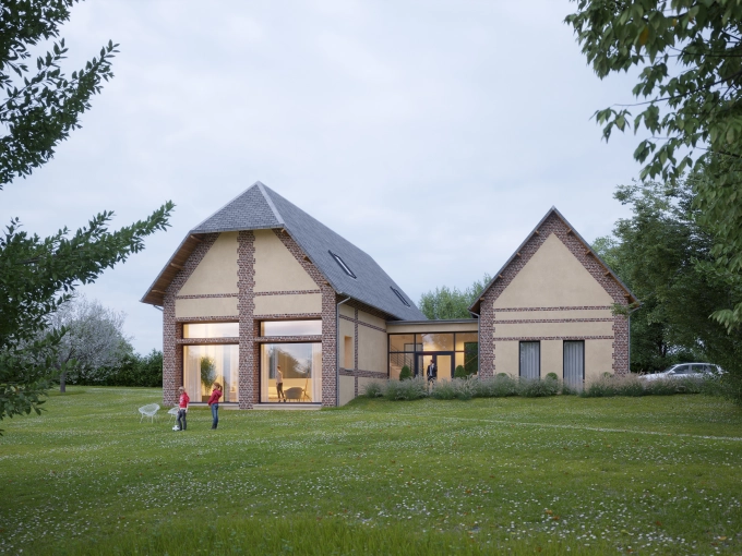 Transformation, Maison individuelle, Maison de campagne, Extension, Étude de faisabilité, Réhabilitation, Rénovation énergétique, Plan, Permis de construire, Conseil, Diagnostic, Visite conseil avant achat